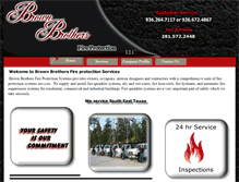 Tablet Screenshot of brownbrothersfireprotection.com